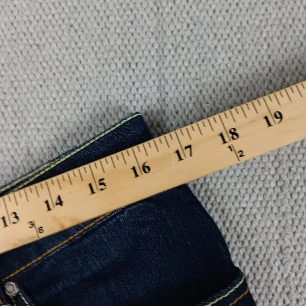 Rocawear Classic Skinny Jean Women 14 33X33‎  Dark Wash Rhinestone Back Stretch